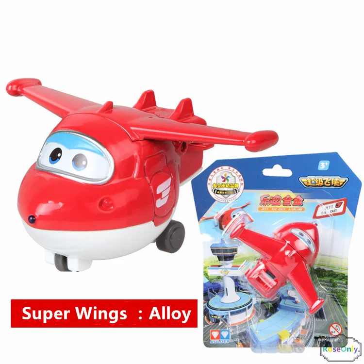 

New 2016 Best Sale Anime Super Wings Alloy Airplane Robots Action Figures sliding plane Toys For Boys free shipping
