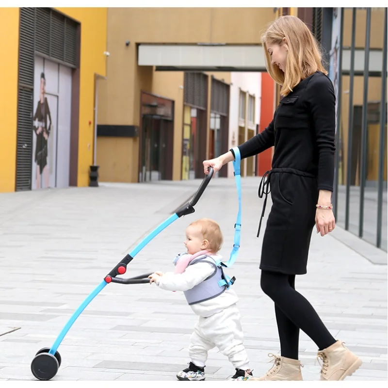 

Baby Portable Harness stroller Multi-Function Walker Assitant Toddler Learning Train Walking Push Pull Stroller Dolly Cart Toys