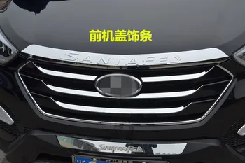 

ABS Chrome Before the net frame in the front cover decorative bright stickers posted car accessories For 2013 Hyundai SantaFe