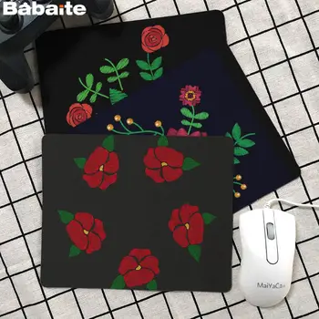 

Babaite 2018 New Embroidery roses floral Beautiful Anime Mouse Mat Smooth Writing Pad Desktops Mate gaming mouse pad