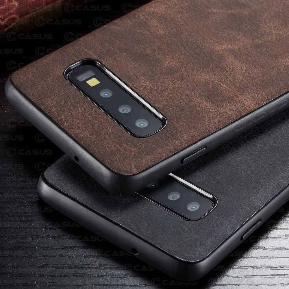 

For Samsung Galaxy S10 Plus case Luxury Vintage PU Leather Back Ultra Thin Case Cover for Galaxy S10 e E Galaxy S10 Case