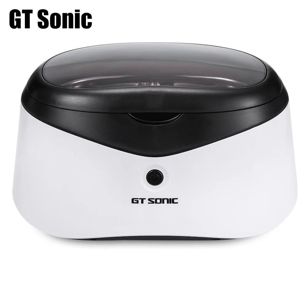 GT sonic 0.6L Цифровой Ультра звуковой стерилизатор для маникюра, очиститель ювелирных очков, зубных протезов, посуда, Мини Портативный Ультра звуковой очиститель - Цвет: White