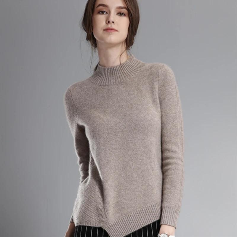 

JECH Women 2017 Autumn Winter Fashion Turtleneck Sweaters Cashmere Femme Jumpers Long Sleeve Warm Soft Casual Women Pullover