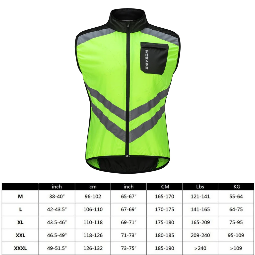 Windproof Cycling Vest Breathable Reflective Clothing Sleeveless Waterproof Cycling Equipment for MTB Bike Bicycle