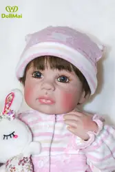 40 см всего тела силикона виниловые Reborn Baby Doll 16 дюймов для новорожденных девочек младенцев кукла игрушка ванны подарок на день рождения