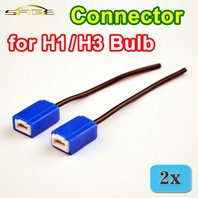 Viecar (2 Pieces/Lot) Ceramic Socket for H1 / H3 Bulb 9CM Connector of