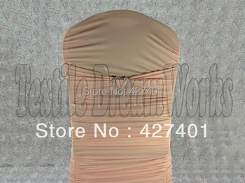 

Hot Sale Baby Pink Spandex Bands / Lycra Band /Chair Covers Sash With Heart Shape Buckle For Wedding & Banquet