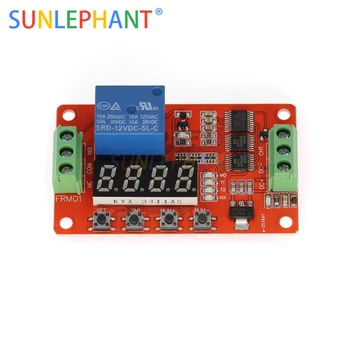 

12V DC Multifunction Self-lock Relay PLC Cycle Delay Time Timer Switch Module PLC Home Automation Delay Module