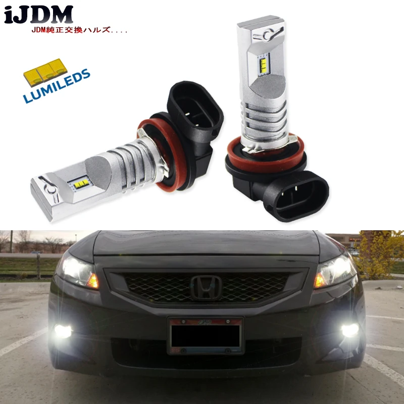 IJDM H11 Светодиодный 6000K Белый светодиодный фонарик H16JP H8 H9 фонарь для