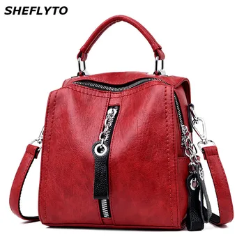 

2019 New Genuine Leather Backpacks Women School Bags for Teenager Girls Waterproof Shoulder Bags Female Backpacks Travel Bags