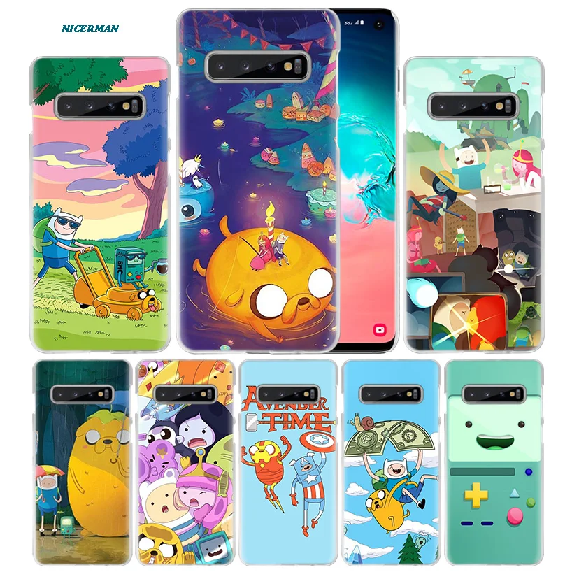 

Adventure Time Case for Samsung Galaxy S10 5G S10e S9 S8 M30 M20 M10 J4 J6 Plus J8 2018 Note 8 9 Clear Hard PC Phone Coque Cover