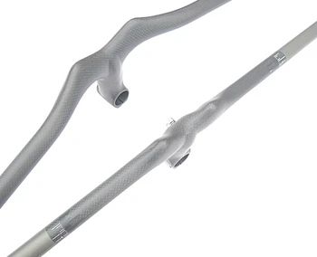 

top FCFB FW black grey MTB HANDLEBAR Full carbon mountain bike bicycle MTB rise flat handlebar with stem xxx handlebar