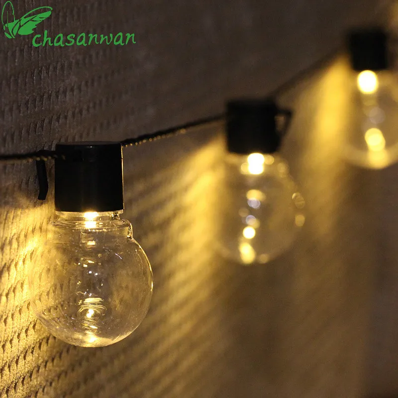 

Light Bulb LED Light String Ball Christmas Lights Outdoor Waterproof 10 Lights 2.5 M New Year Decoration Home Decor Garland.