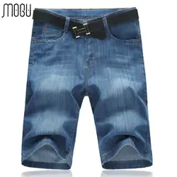 MOGU модные повседневные джинсовые шорты для мужчин 2017 новые мужские летние платья Средняя Талия Короткие джинсы для мужчин плюс размер