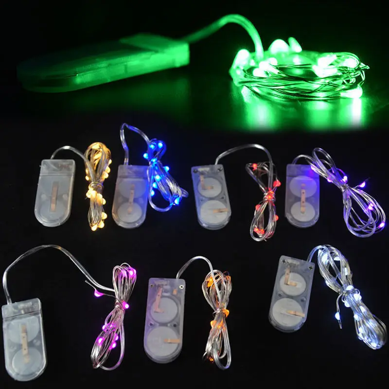 

New 10 LED Battery Power Operated Copper Wire Mini Fairy Light String 8 Colors