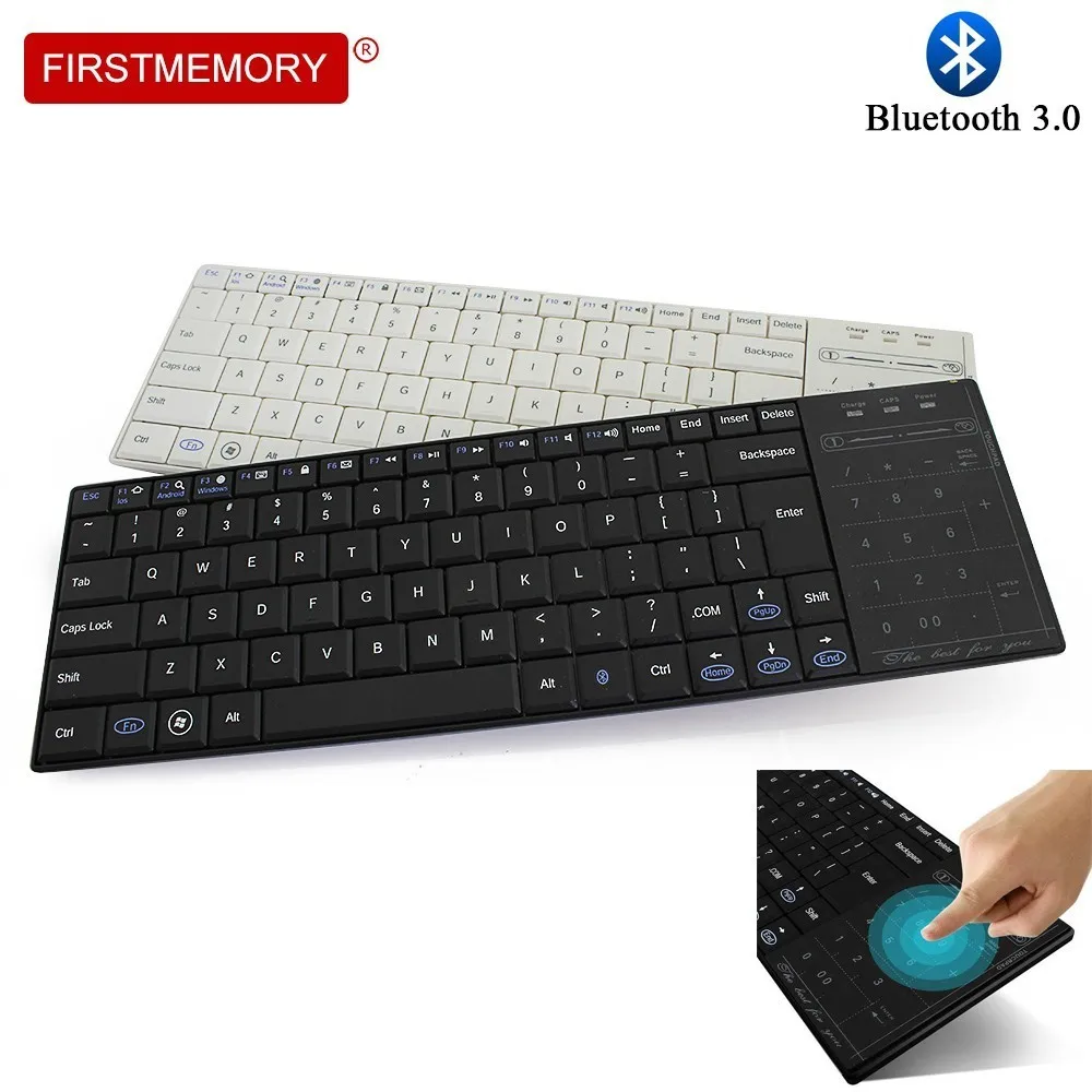 Беспроводная Bluetooth BT 3 0 игровая клавиатура с сенсорной панелью эргономичный