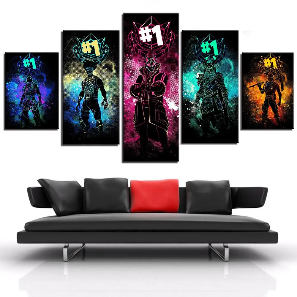 

Living Room HD Printed Abstract Game Pictures Wall Art Poster 5 Piece Modular Popular Canvas Painting Home Decoration Artworks