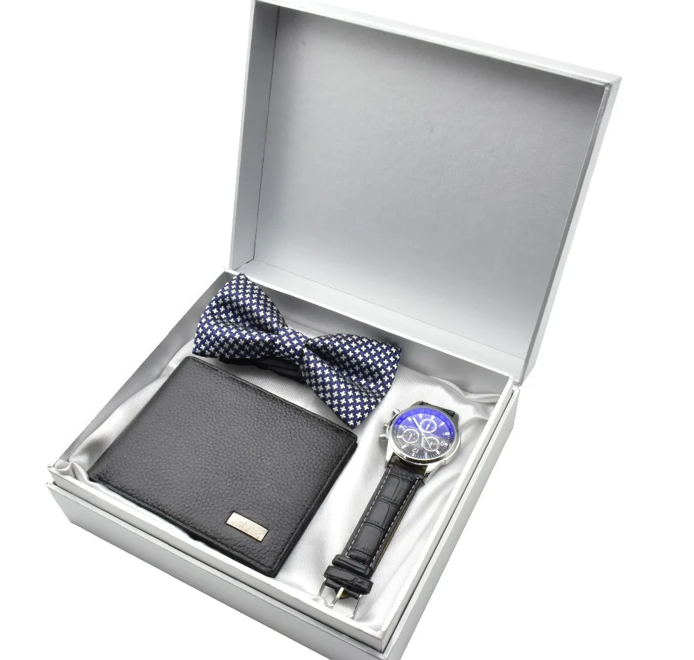 

New Fashion Men's Watches Set Top Brand Luxury Gift Set Watch Wallet For Father Men Gift Set New Year Gift With Box Relojes