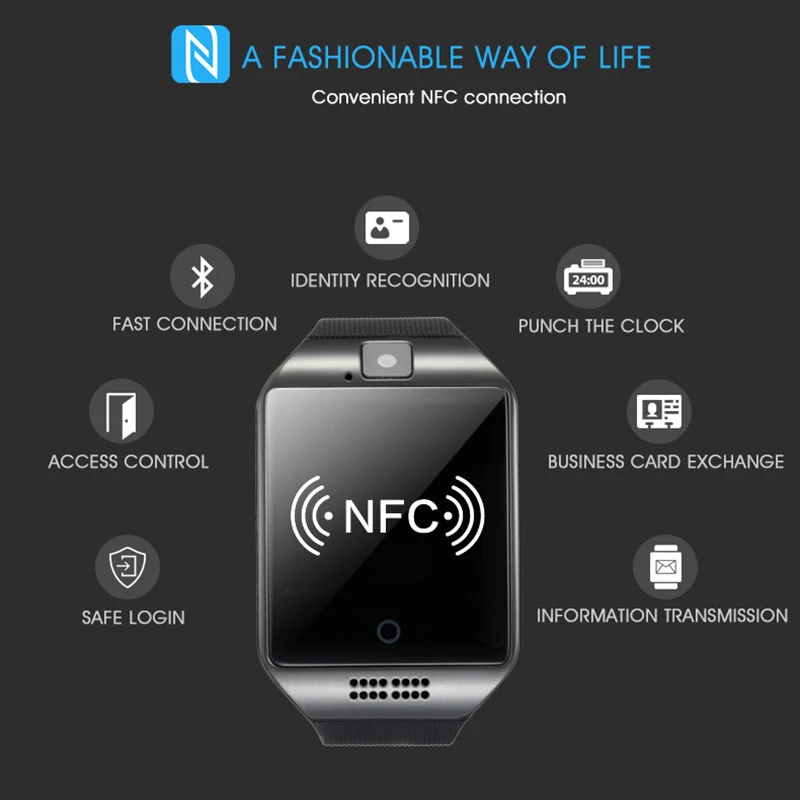 Anti-lost Bluetooth Smart Watch Men Q18 With Touch Screen Big Battery Support TF Sim Card Camera for Android Phone Smartwatch Anti-lost Bluetooth Smart Watch Men Q18 With Touch Screen Big Battery Support TF Sim Card Camera for Android Phone Smartwatch