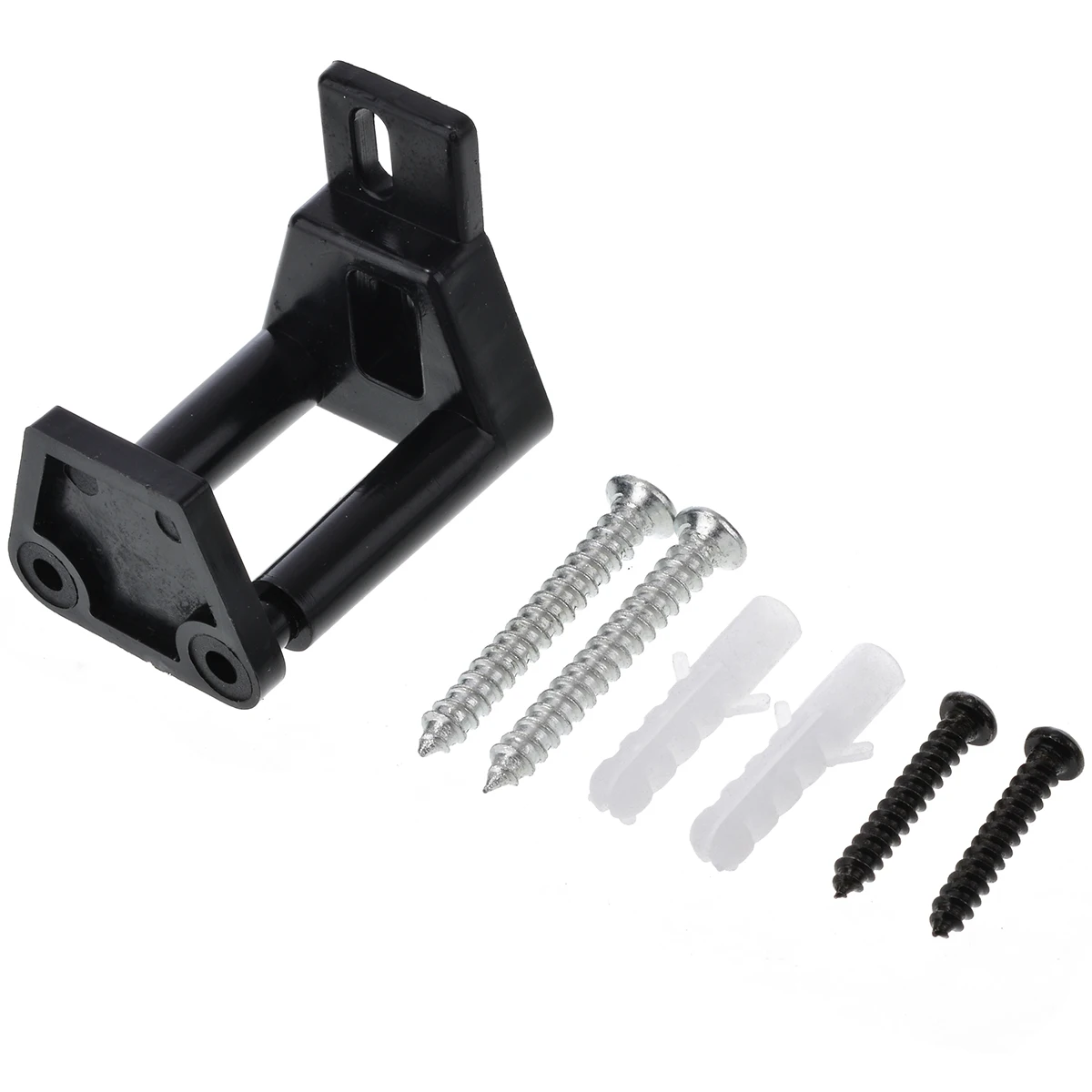 Mayitr Black Bottom Floor Sliding Barn Door Guide Wall Stay Roller Guide With Screws For Door Hardware Kit