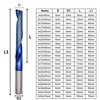 XCAN 1pc 4/6mm Shank 1 Flute End Mill Carbide End Mill Blue Coating CNC Router Bit Single Flute End Mill Milling Cutter ► Photo 3/6