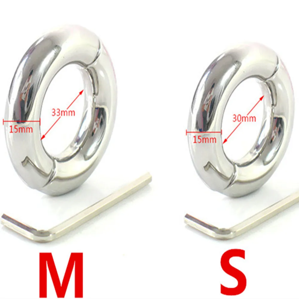 Stainless Steel Male Cock Rings Metal Penis Rings Chastity Device In