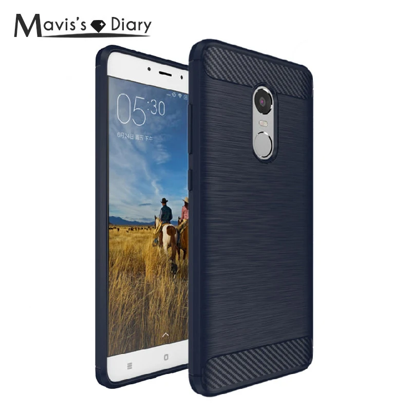 Phone Case For Xiaomi Redmi Note 4 4pro Carbon Fiber Texture Brushed Soft Silicone TPU Back Cover /4pro |