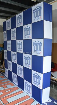 

8' Pop up trade show exhibition booth display,pop up tension fabric display+Custom Graphic