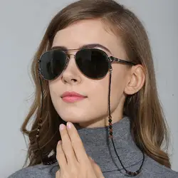 Черный вышитый бисером Eyewears солнцезащитные очки для Для мужчин Для женщин очки для чтения цепи держатель шнура Ремешок Веревка