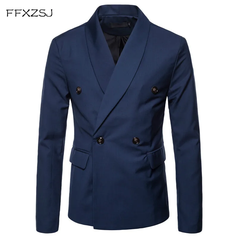 

FFXZSJ 2018 New Arrival Business Mens Blazer Casual Blazers Men Lattice Formal Jacket Popular Design Men Dress Suit Jackets