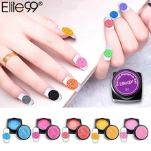 Padrões Esculpidos Elite99 3D Modelagem de Gel Soak Off Gel UV Nail Art Manicure DIY Brilhante 20 Cores Escultura Da Arte Do Prego decoração(China)