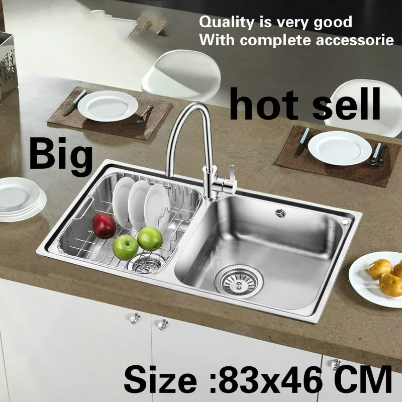 Free shipping Household big vogue kitchen double groove sink wash