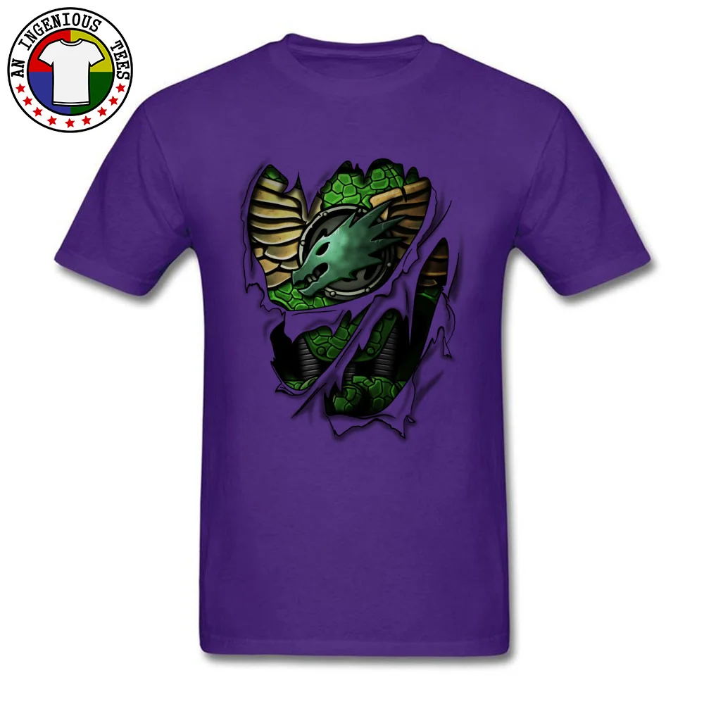 Pure Cotton Men Short Sleeve Salamanders Armor Tshirts Printed On T Shirt Coupons Casual Round Neck Tops Shirts Salamanders Armor purple