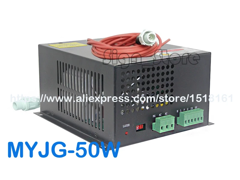 MYJG-50W CO2 лазерной Питание 110 В/220 В высокое Напряжение PSU для 50 Ватт трубки гравировки резки гравера резак оборудования