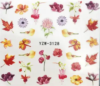

YZWLE 1 Sheet Embossed 3D Nail Stickers Blooming Flower 3D Nail Art Stickers Decals Adhesive Manicure Nail Art Tips Decoration
