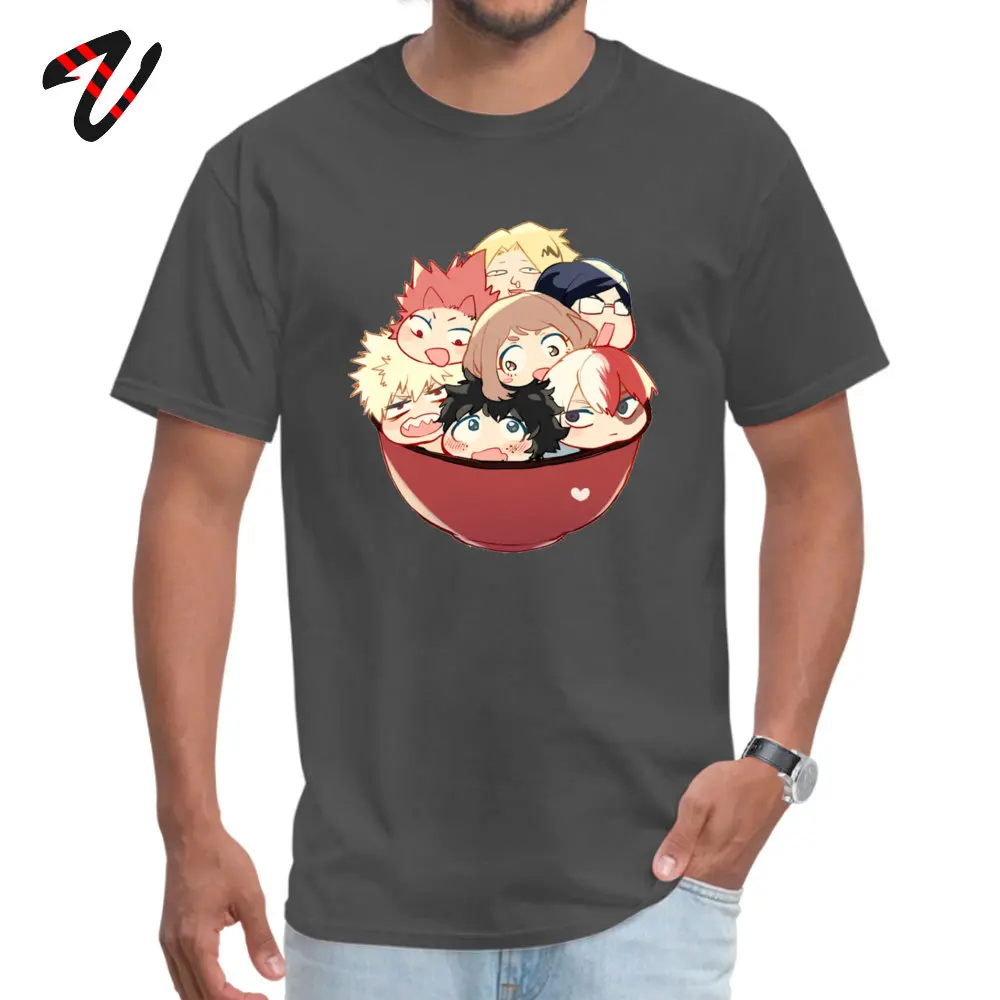 2019 Men T-Shirt Birthday Cool Tees 100% Cotton Fabric Short Sleeve Leisure T Shirt O-Neck Wholesale Boku no Hero Academia Deku Bakugo Uraraka  carbon