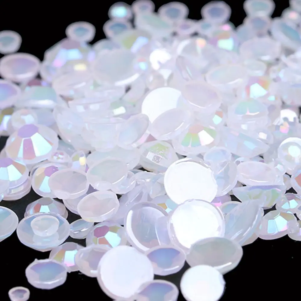 

1.5-4mm Mixed Sizes Jelly Color Round Flatback Acrylic Face Gems Shoes Clothing Decorations Sparkling Jewelry & Accessories Bead