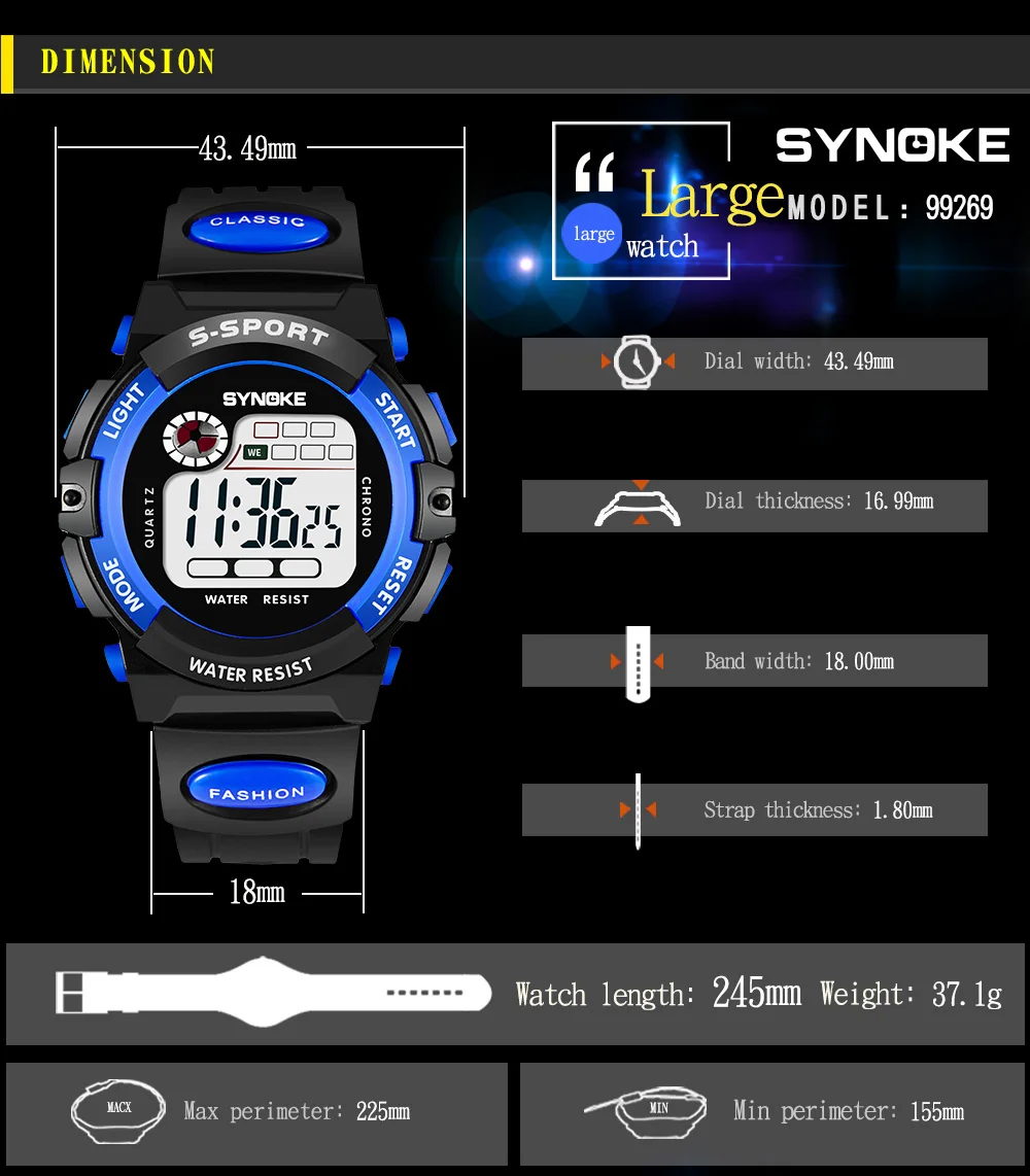 Детские светодиодные цифровые спортивные часы детские часы для мальчиков и девочек студенческие часы детские электронные наручные часы