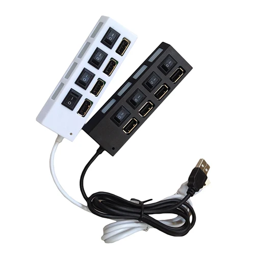 Free Shipping 4 Ports USB High Speed Adapter Strip Splitter Usb Hub With Separate Switches | Компьютеры и офис