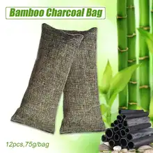 12 шт. 75 г/упак. очиститель воздуха сумка домашняя обувь автомобиля бамбуковый уголь осушитель запаха сумка для очистки воздуха освежитель воздуха с естественным запахом