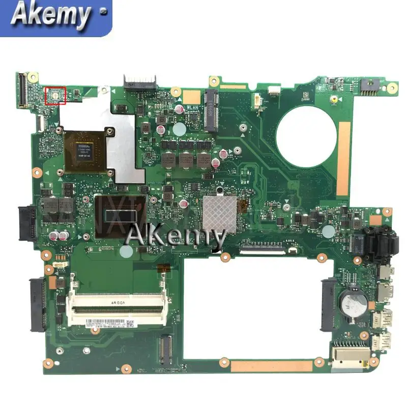 AK N751JX материнская плата для ноутбука ASUS N751JX N751J N751 тестовая оригинальная материнская плата I7-4710HQ GTX850M-4G LVDS/EDP