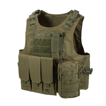 

Airsoft Military Tactical Vest Molle Combat Assault Plate Carrier Vest Hunting Waistcoat With Mag Pouches Hunting Vests