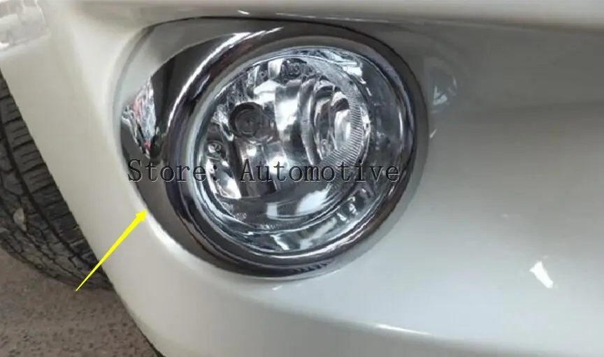 ABS Chrome Front Fog Light Trim Cover 2pcs For Subaru XV Crosstrek 2016-2017