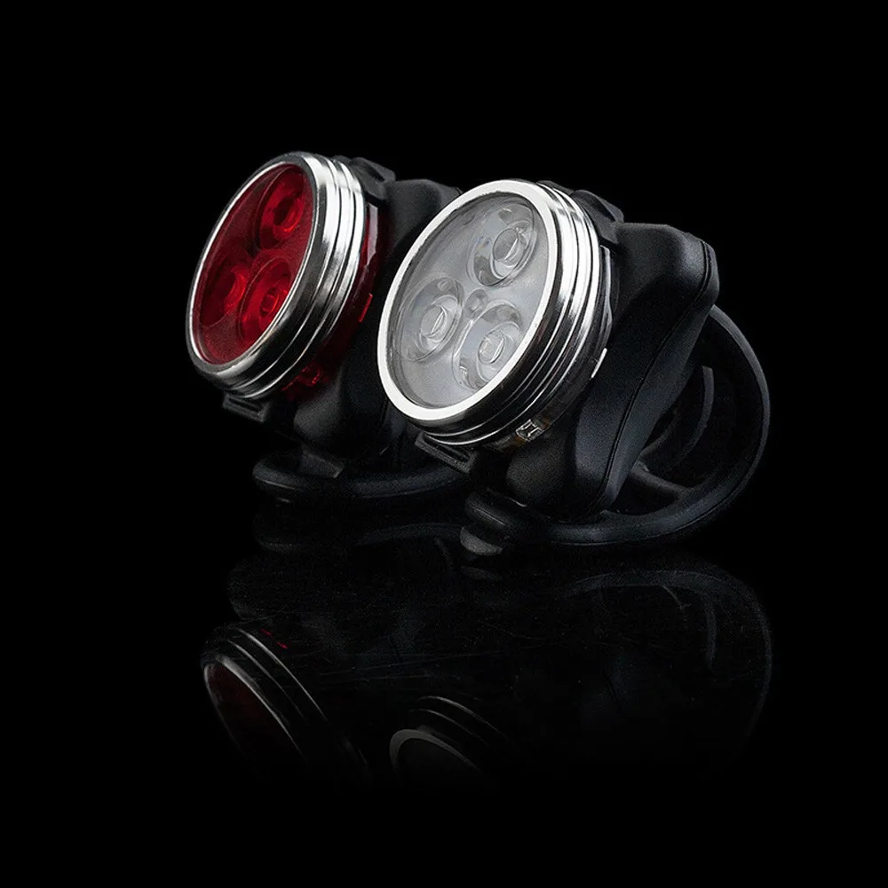 Best USB Rechargeable Bicycle Lights 3 LED Cycling Taillight Bike Lamp 4 Modes Cycling Front Light Bicycle Headlight Warning Lights 13