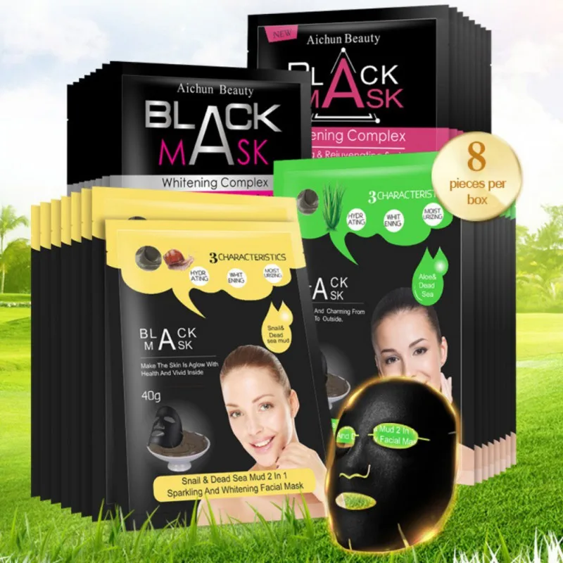 5pcs Facial Skin Care Black Mask Blackhead Remover Mask Deep Cleansing