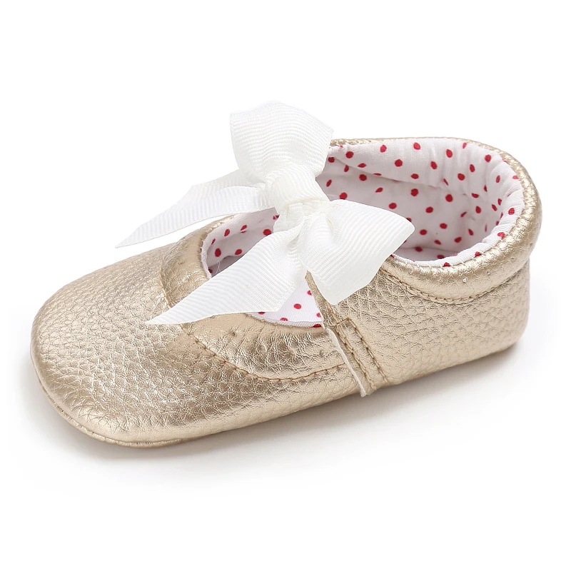 0-18 месяцев новорожденных одежда для малышей девочек кроватки обувь первые ходоки бантом PU кожаные туфли принцессы