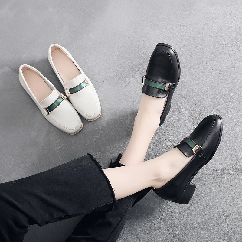 black Simples En Dames Slipon Baskets Chaussures Like Printemps Femmes Mocassins Femme other You Cuir 2019 Color Pour Oxford Beige Véritable D'été De H9b2eWDYEI
