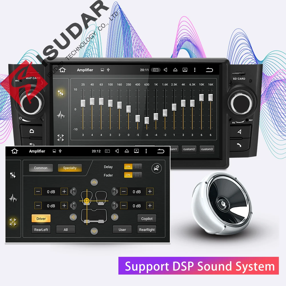 Clearance Isudar Car Multimedia player GPS Android 9 Car Radio 1 Din DVD Automotivo For Fiat/Grande/Punto/Linea 2007-2012 Radio FM DSP 2