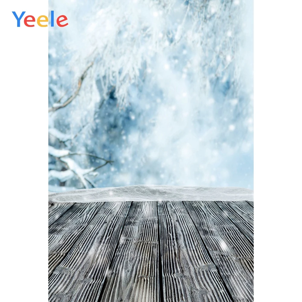 

Yeele Winter Landscape Wooden Nice Fallen Snowflake Photography Backdrops Personalized Photographic Backgrounds For Photo Studio