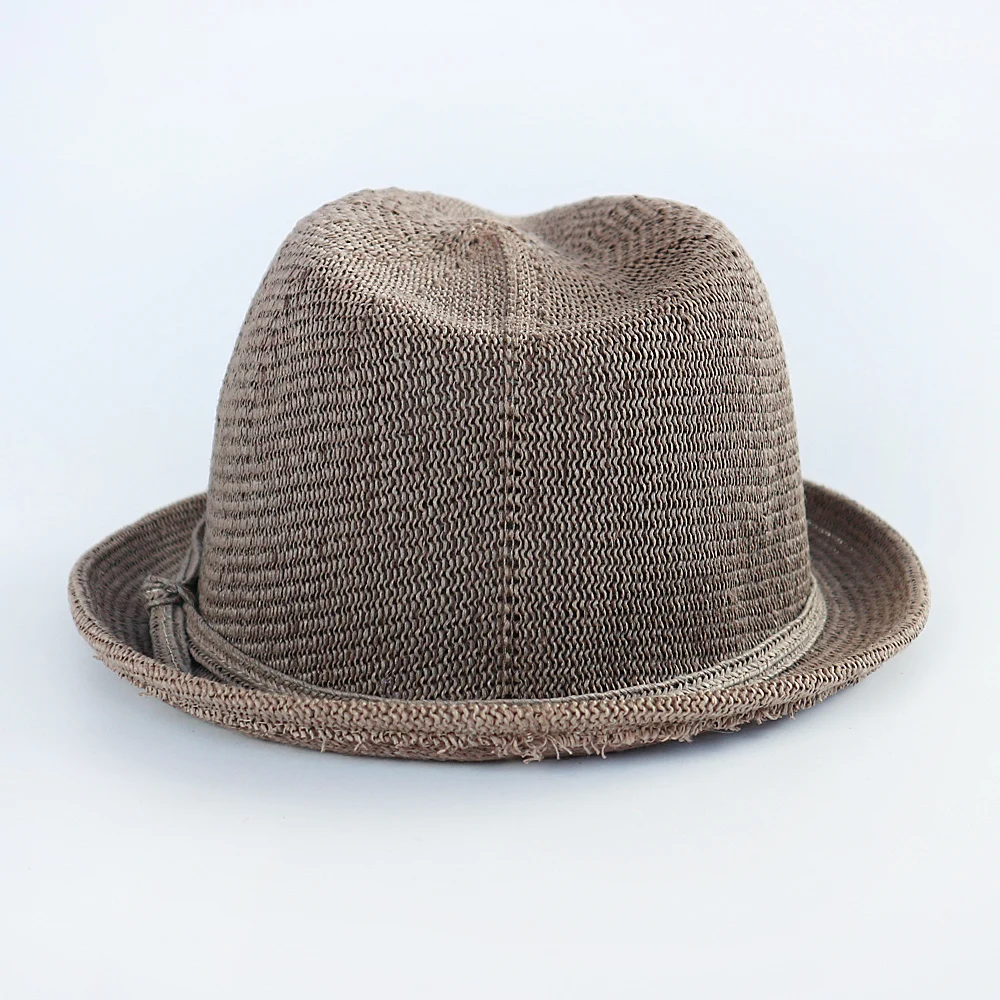Boolawdee Британский стиль для взрослых унисекс плоским Полосатый шляпа-федора льняная обувь для мужчин и женщин для отдыха Sun Cap сплошной цвет Универсальный Размер m914